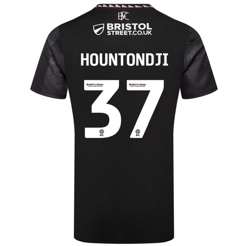 Niño Fútbol Camiseta Andreas Hountondji #37 Negro 2ª Equipación 2024/25 Perú