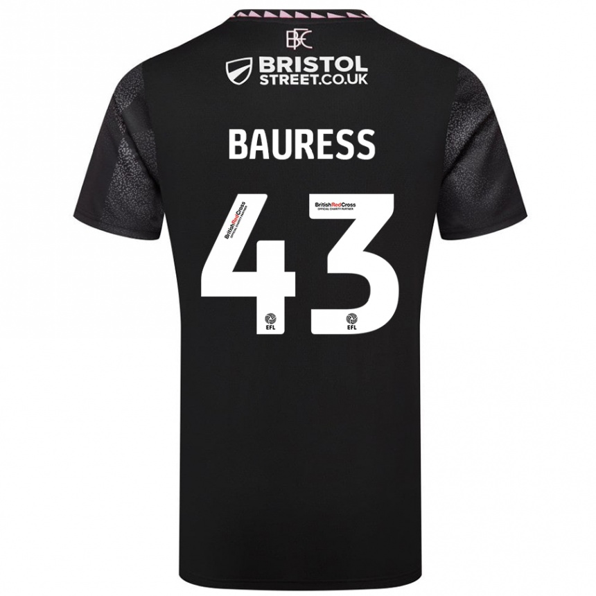 Niño Fútbol Camiseta Joe Bauress #43 Negro 2ª Equipación 2024/25 Perú