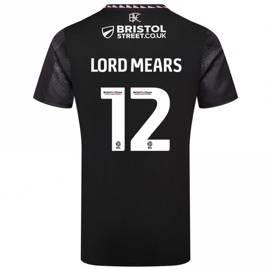 Niño Fútbol Camiseta Rhema Lord-Mears #12 Negro 2ª Equipación 2024/25 Perú