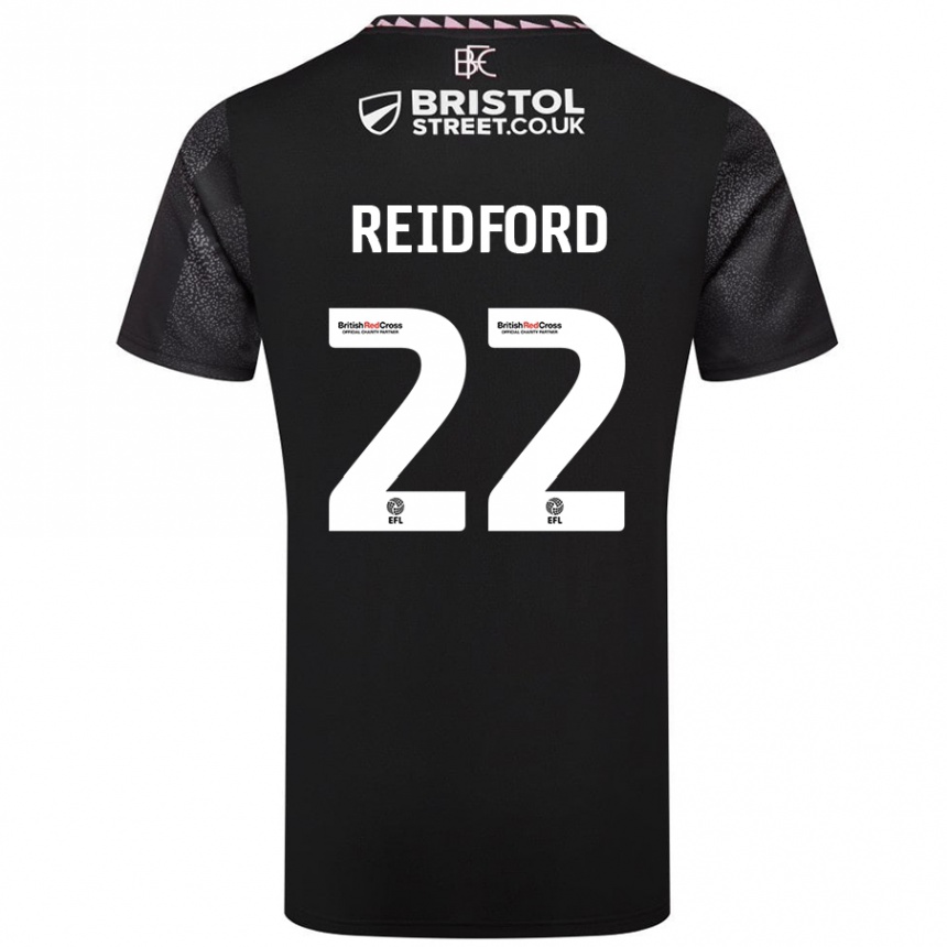 Niño Fútbol Camiseta Isabella Reidford #22 Negro 2ª Equipación 2024/25 Perú