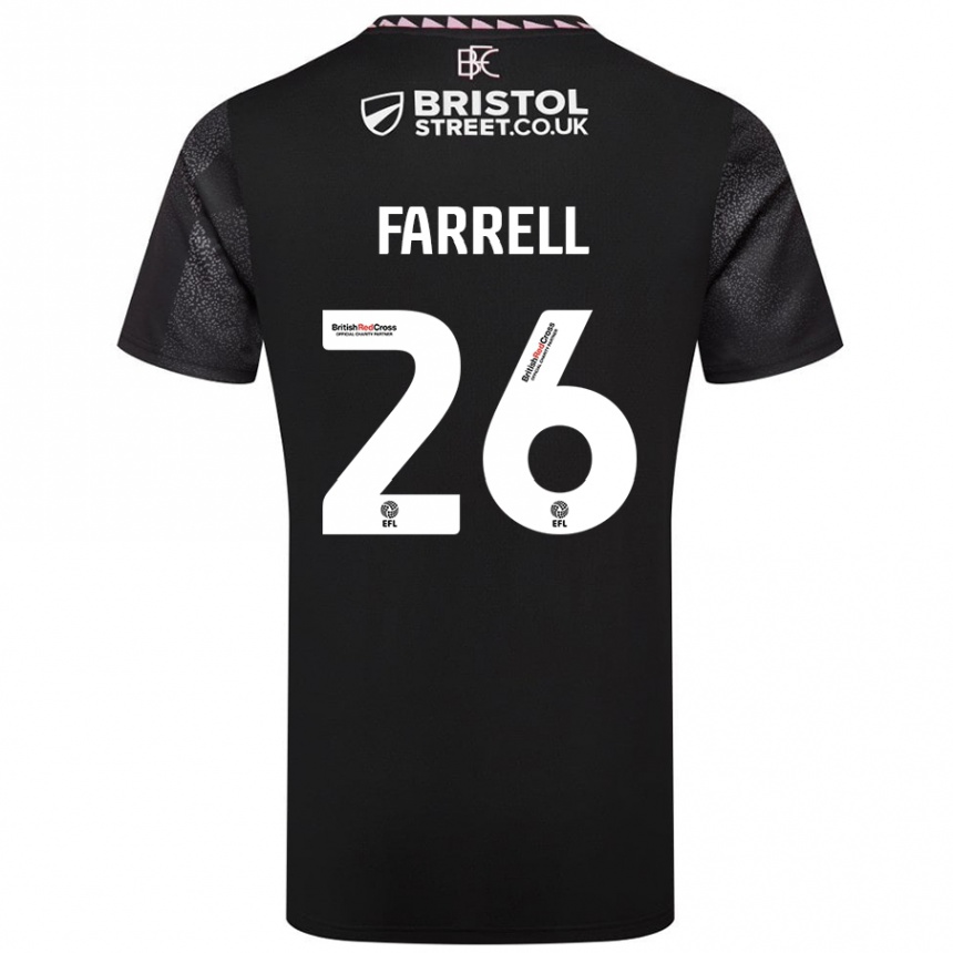 Niño Fútbol Camiseta Lucy Farrell #26 Negro 2ª Equipación 2024/25 Perú