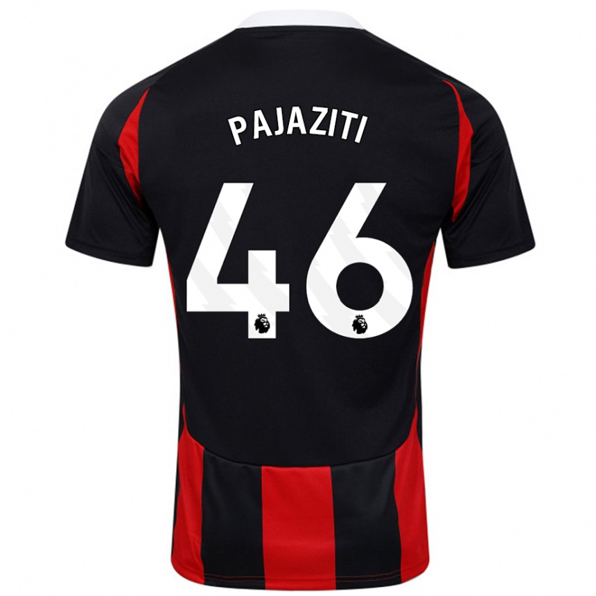 Niño Fútbol Camiseta Adrion Pajaziti #46 Negro Rojo 2ª Equipación 2024/25 Perú