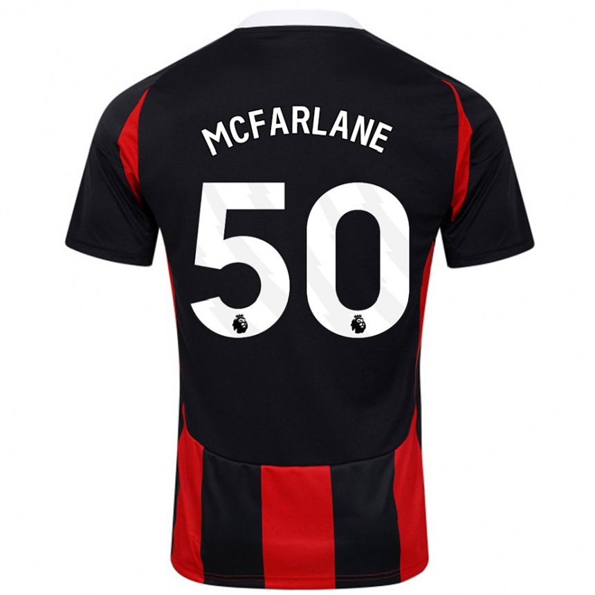 Niño Fútbol Camiseta Callum Mcfarlane #50 Negro Rojo 2ª Equipación 2024/25 Perú