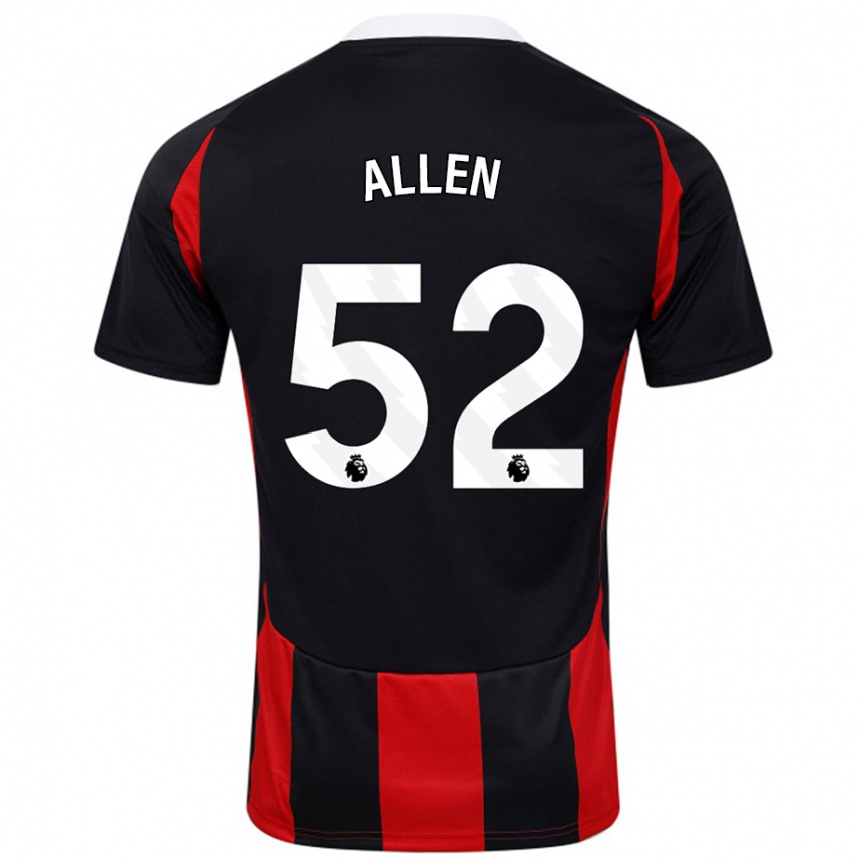 Niño Fútbol Camiseta Michael Allen #52 Negro Rojo 2ª Equipación 2024/25 Perú