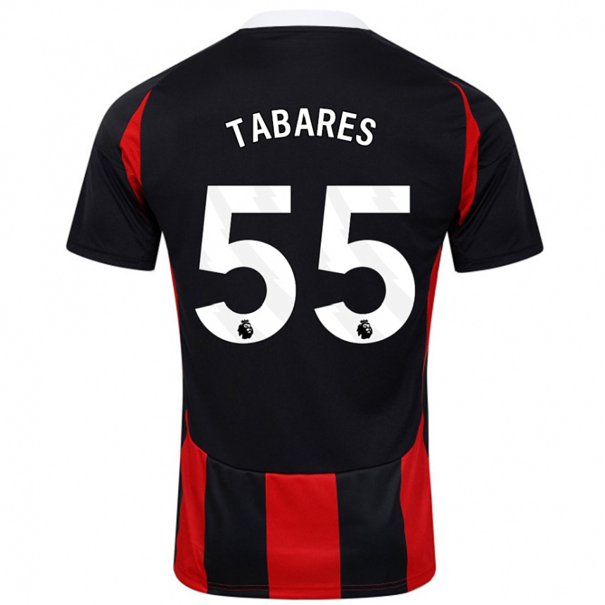 Niño Fútbol Camiseta Samuel Tabares #55 Negro Rojo 2ª Equipación 2024/25 Perú