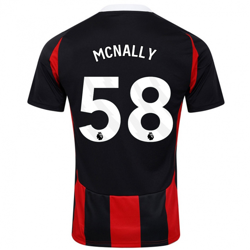 Niño Fútbol Camiseta Alfie Mcnally #58 Negro Rojo 2ª Equipación 2024/25 Perú