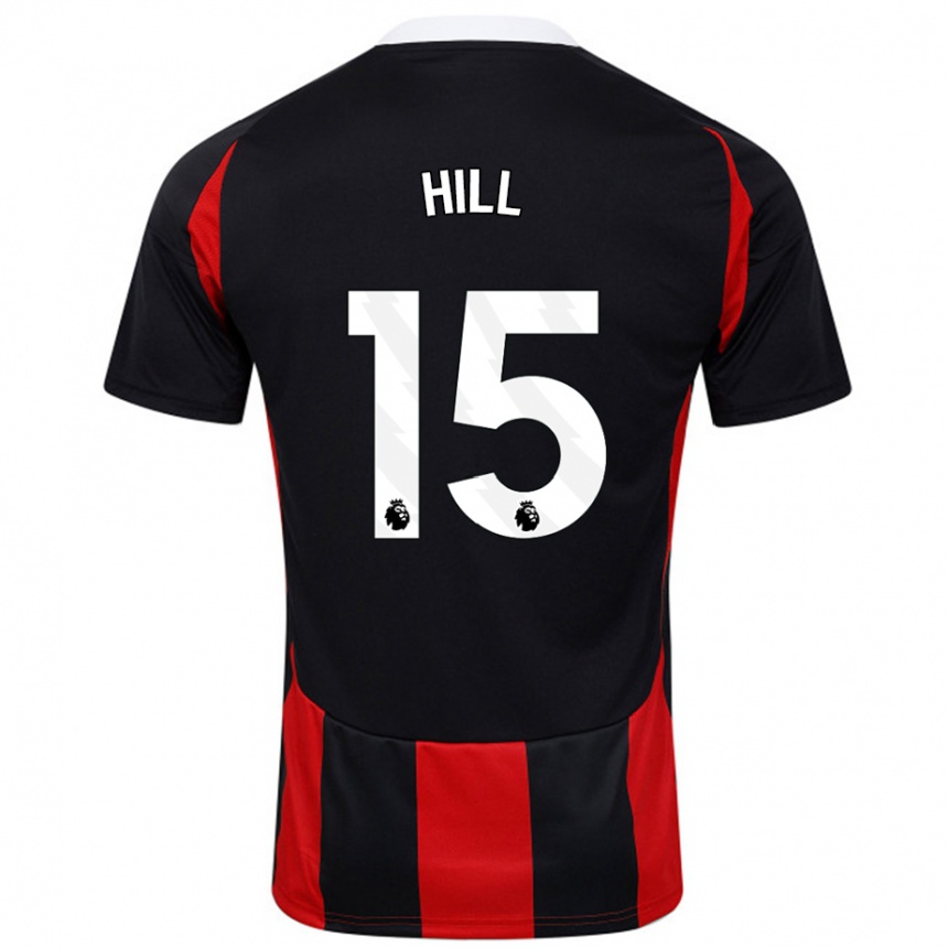 Niño Fútbol Camiseta Anisha Hill #15 Negro Rojo 2ª Equipación 2024/25 Perú