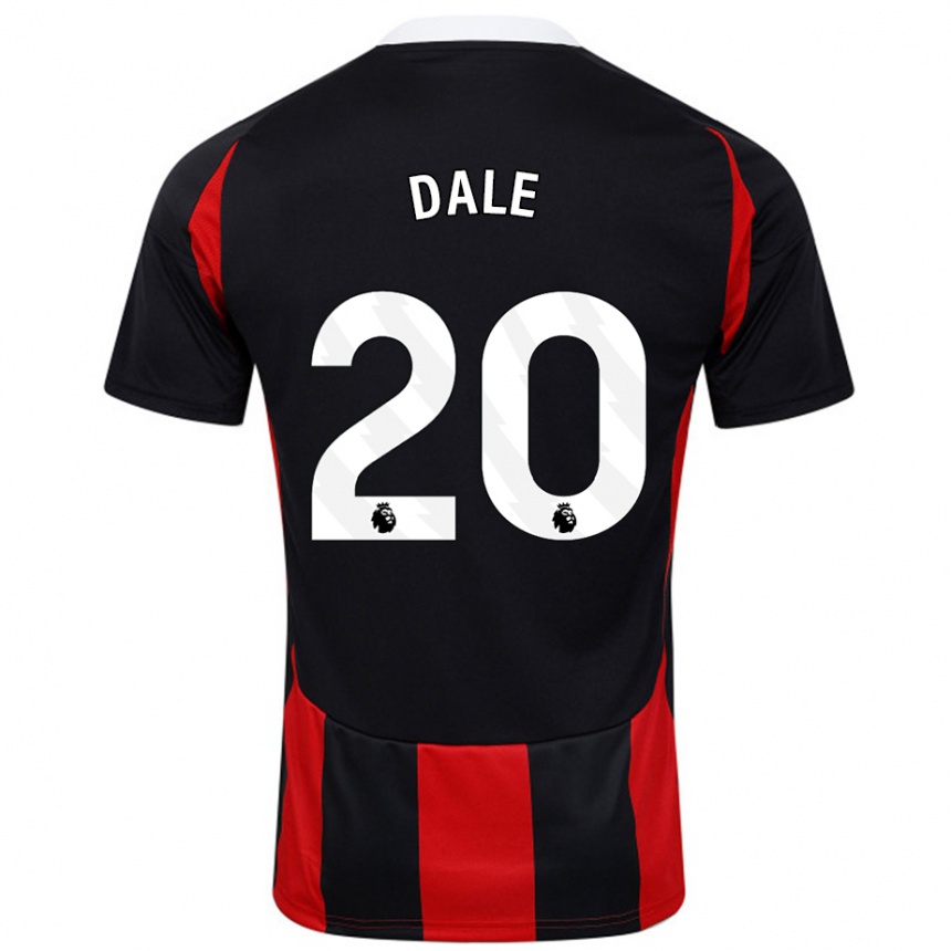 Niño Fútbol Camiseta Olivia Dale #20 Negro Rojo 2ª Equipación 2024/25 Perú