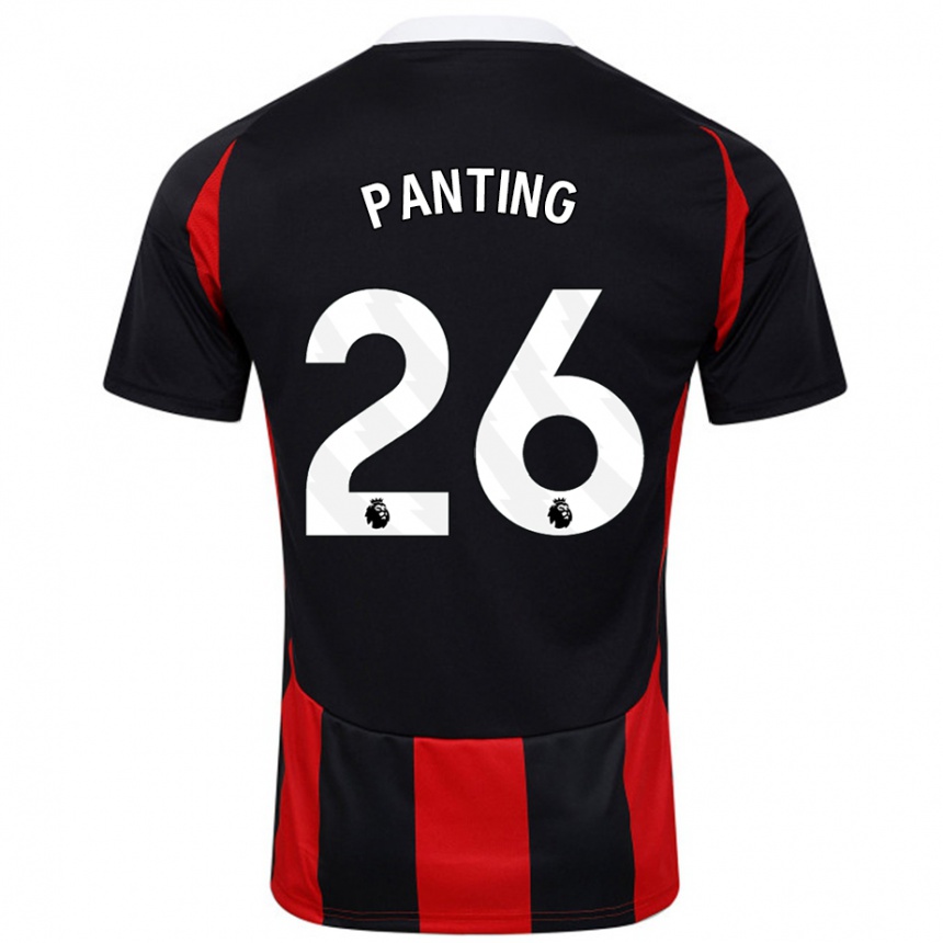 Niño Fútbol Camiseta Rachel Panting #26 Negro Rojo 2ª Equipación 2024/25 Perú