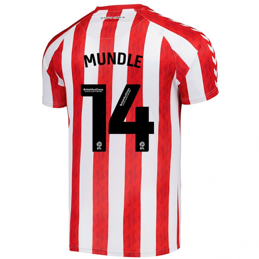 Hombre Fútbol Camiseta Romaine Mundle #14 Rojo Blanco 1ª Equipación 2024/25 Perú