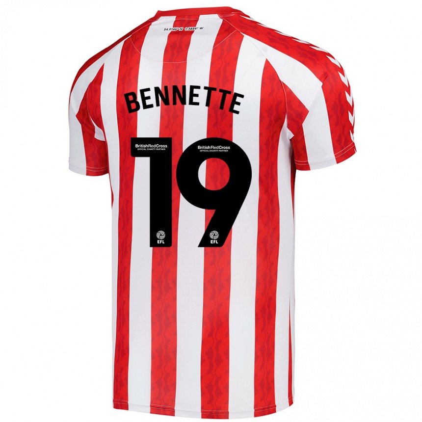 Hombre Fútbol Camiseta Jewison Bennette #19 Rojo Blanco 1ª Equipación 2024/25 Perú