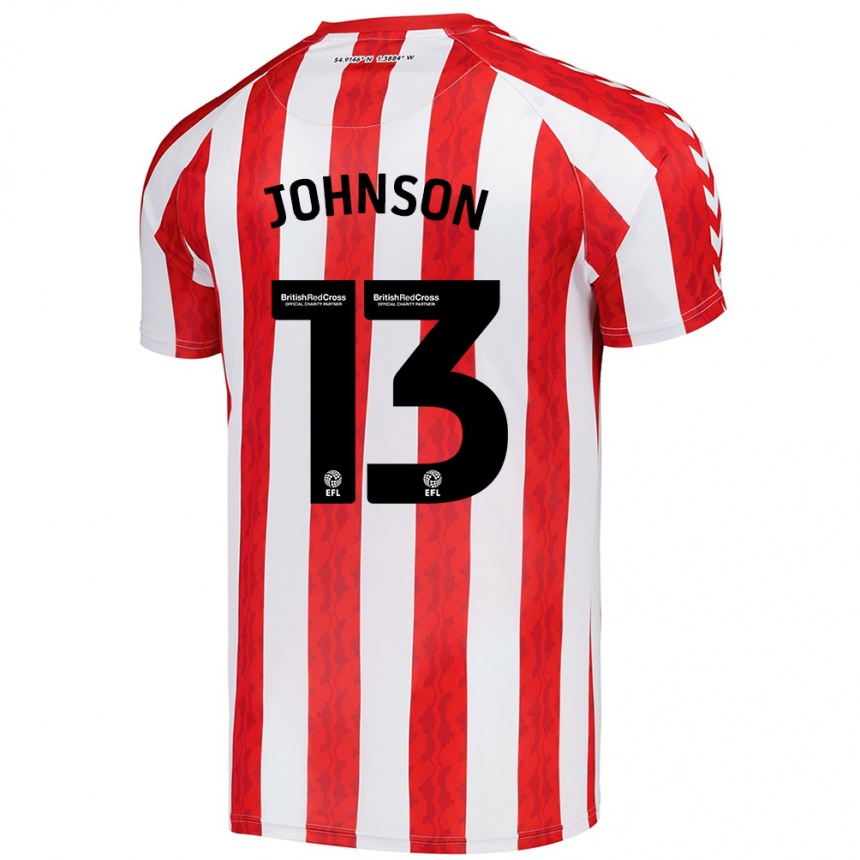 Hombre Fútbol Camiseta Zak Johnson #13 Rojo Blanco 1ª Equipación 2024/25 Perú