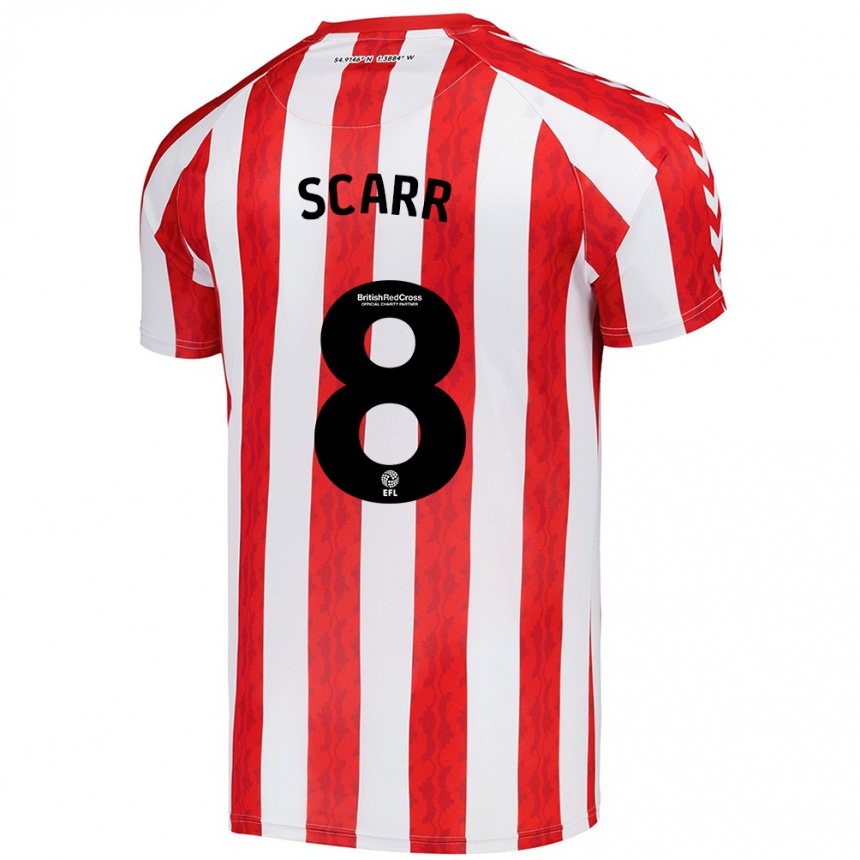 Hombre Fútbol Camiseta Emily Scarr #8 Rojo Blanco 1ª Equipación 2024/25 Perú