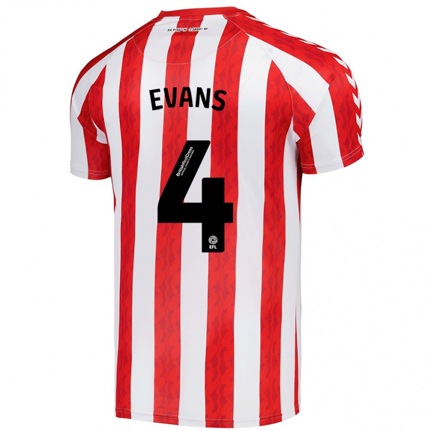 Hombre Fútbol Camiseta Corry Evans #4 Rojo Blanco 1ª Equipación 2024/25 Perú