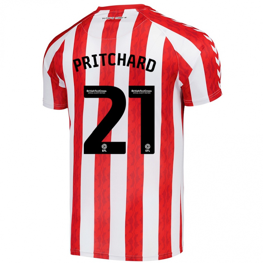 Hombre Fútbol Camiseta Alex Pritchard #21 Rojo Blanco 1ª Equipación 2024/25 Perú