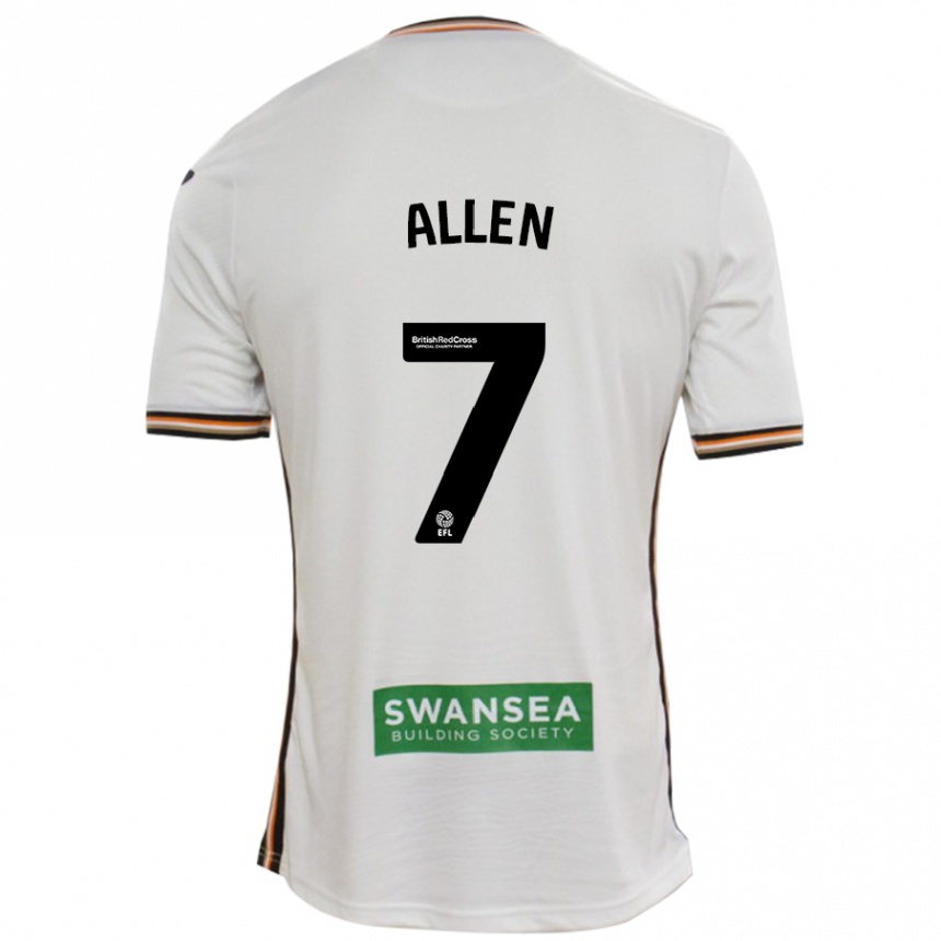 Hombre Fútbol Camiseta Joe Allen #7 Blanco 1ª Equipación 2024/25 Perú