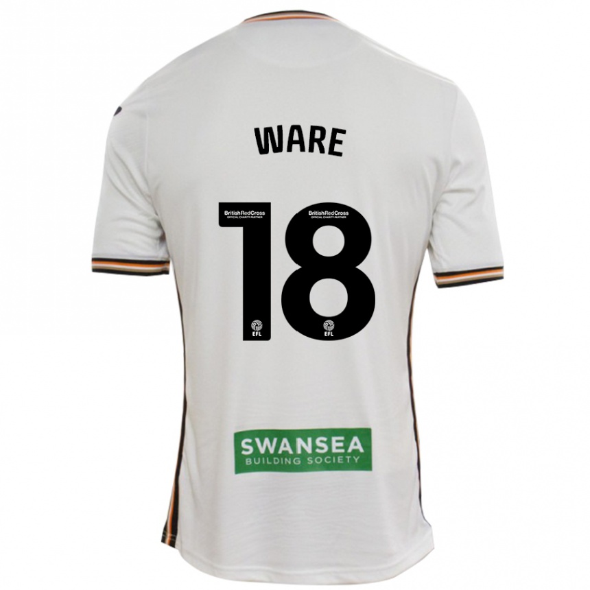 Hombre Fútbol Camiseta Phoebe Ware #18 Blanco 1ª Equipación 2024/25 Perú