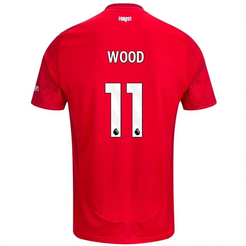 Hombre Fútbol Camiseta Chris Wood #11 Rojo Blanco 1ª Equipación 2024/25 Perú