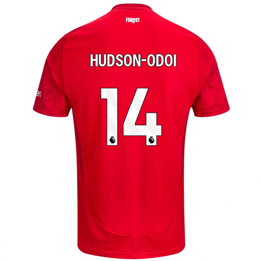 Hombre Fútbol Camiseta Callum Hudson-Odoi #14 Rojo Blanco 1ª Equipación 2024/25 Perú