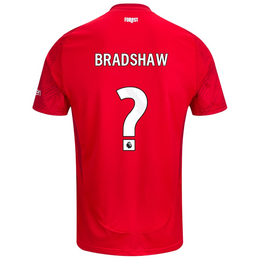 Hombre Fútbol Camiseta Alfie Bradshaw #0 Rojo Blanco 1ª Equipación 2024/25 Perú