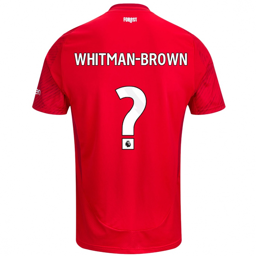 Hombre Fútbol Camiseta Chae Whitman-Brown #0 Rojo Blanco 1ª Equipación 2024/25 Perú