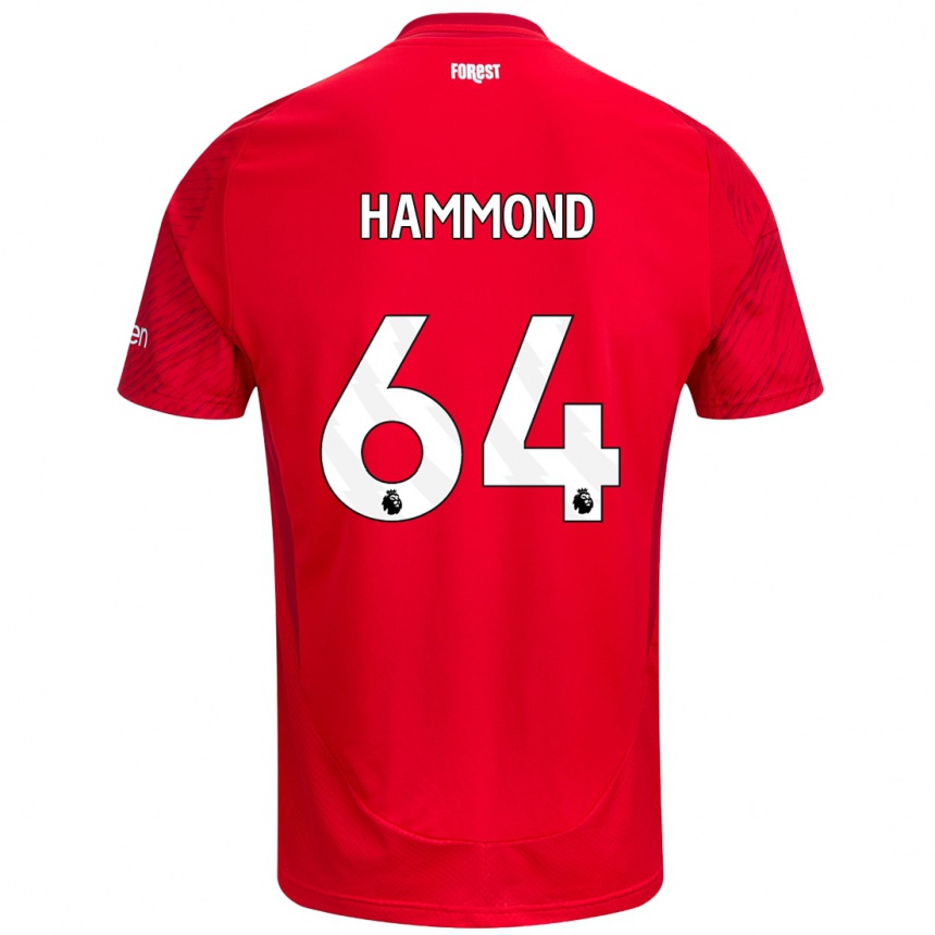 Hombre Fútbol Camiseta Ben Hammond #64 Rojo Blanco 1ª Equipación 2024/25 Perú