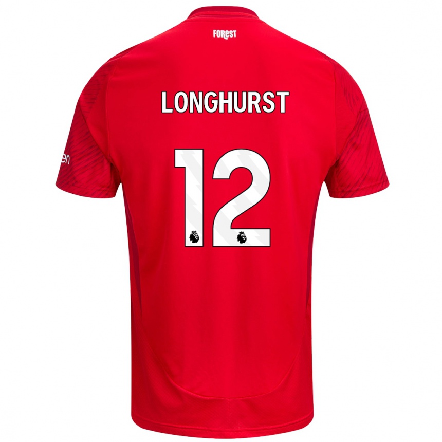 Hombre Fútbol Camiseta Kate Longhurst #12 Rojo Blanco 1ª Equipación 2024/25 Perú