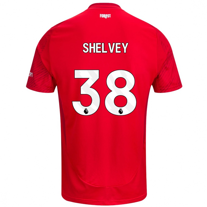 Hombre Fútbol Camiseta George Shelvey #38 Rojo Blanco 1ª Equipación 2024/25 Perú