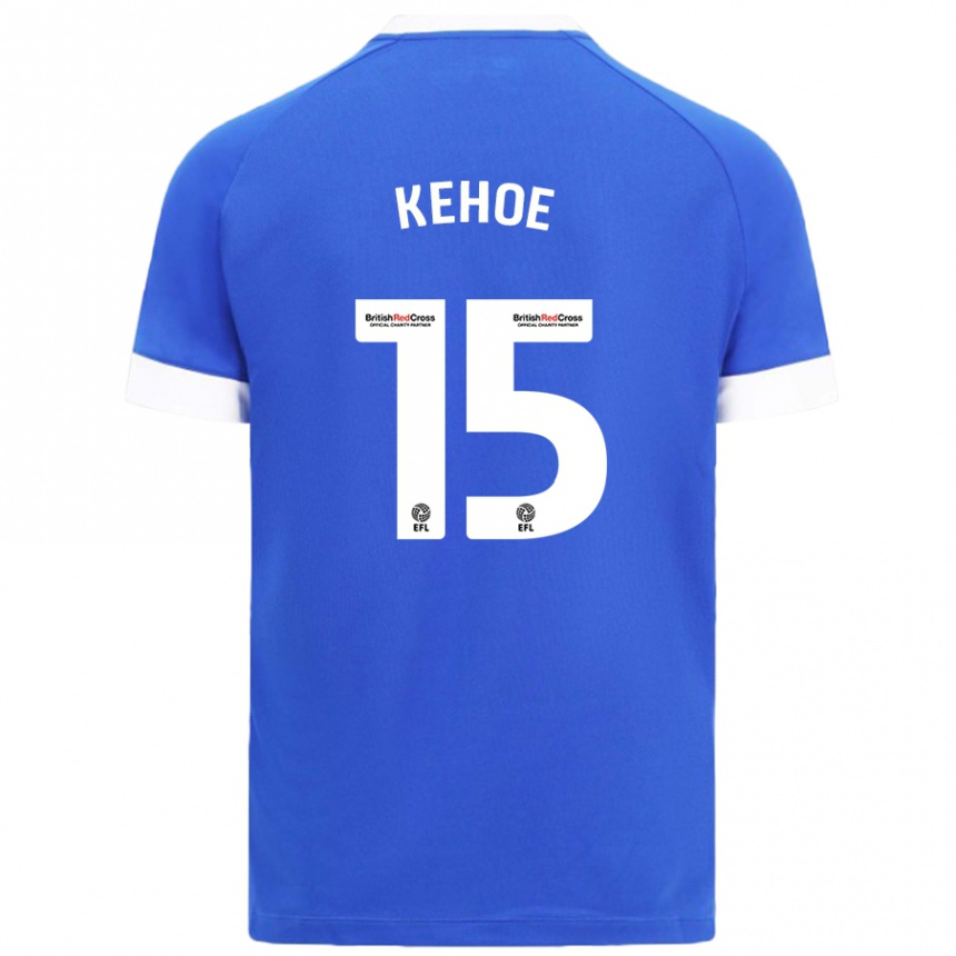 Hombre Fútbol Camiseta Molly Kehoe #15 Azul Cielo 1ª Equipación 2024/25 Perú