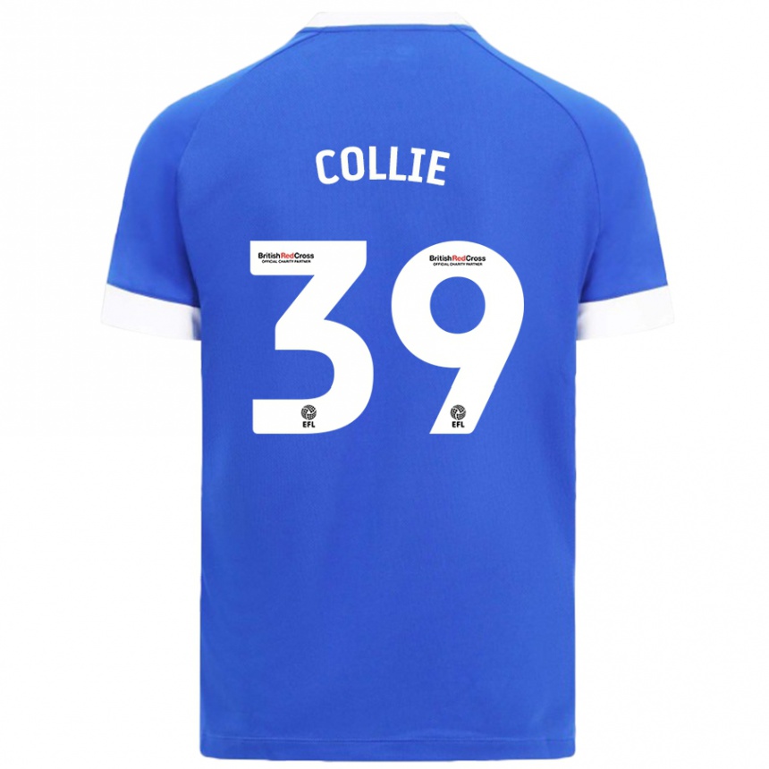 Hombre Fútbol Camiseta Eliza Collie #39 Azul Cielo 1ª Equipación 2024/25 Perú