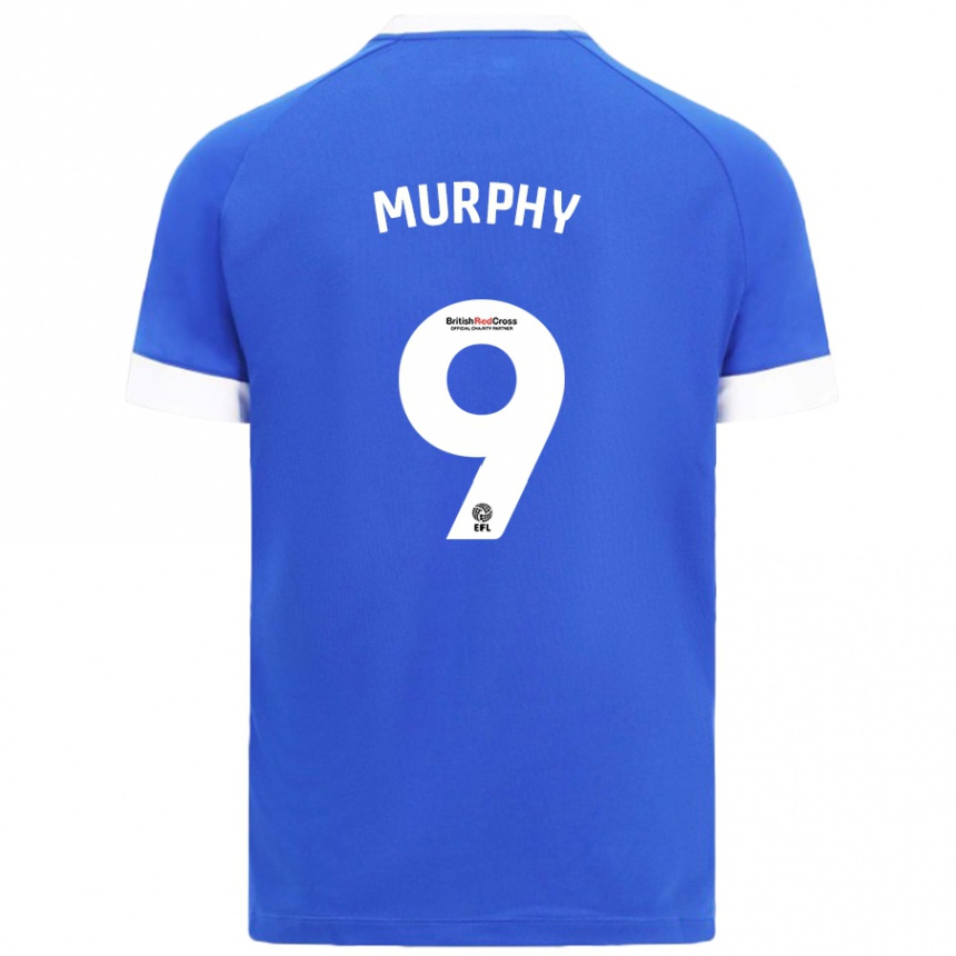 Hombre Fútbol Camiseta Alana Murphy #9 Azul Cielo 1ª Equipación 2024/25 Perú