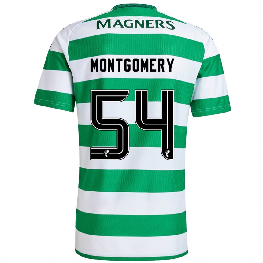 Hombre Fútbol Camiseta Adam Montgomery #54 Verde Blanco 1ª Equipación 2024/25 Perú