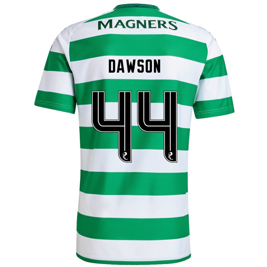 Hombre Fútbol Camiseta Joey Dawson #44 Verde Blanco 1ª Equipación 2024/25 Perú