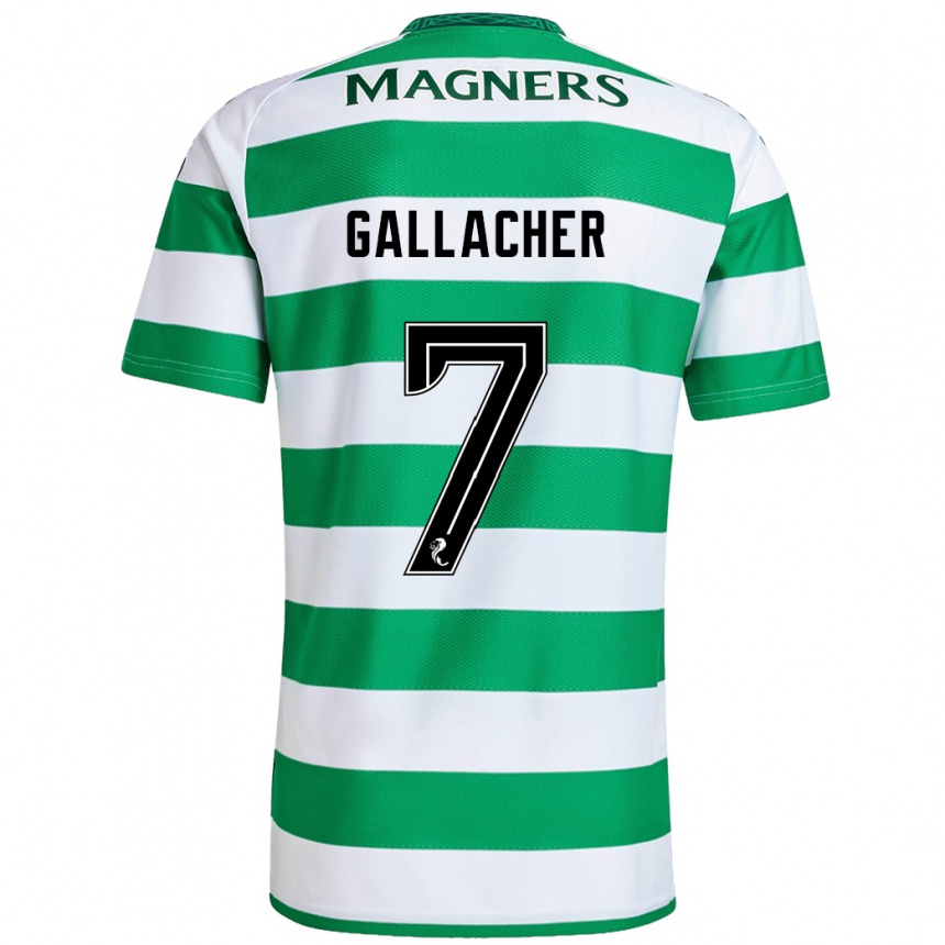 Hombre Fútbol Camiseta Amy Gallacher #7 Verde Blanco 1ª Equipación 2024/25 Perú