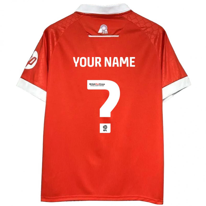 Hombre Fútbol Camiseta Su Nombre #0 Rojo Blanco 1ª Equipación 2024/25 Perú