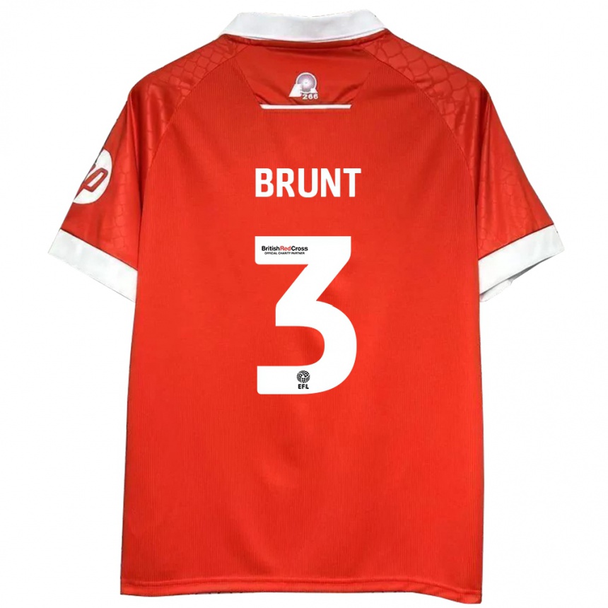 Hombre Fútbol Camiseta Lewis Brunt #3 Rojo Blanco 1ª Equipación 2024/25 Perú