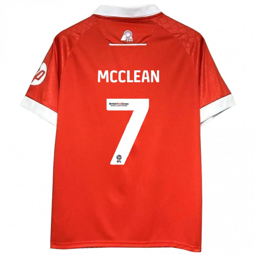 Hombre Fútbol Camiseta James Mcclean #7 Rojo Blanco 1ª Equipación 2024/25 Perú