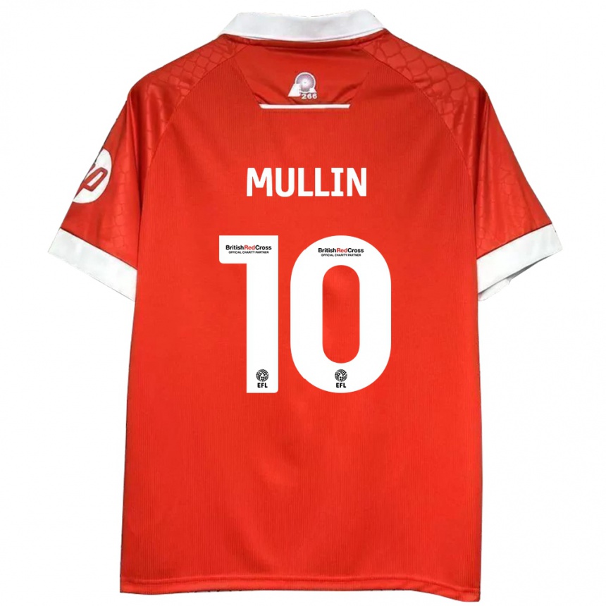 Hombre Fútbol Camiseta Paul Mullin #10 Rojo Blanco 1ª Equipación 2024/25 Perú