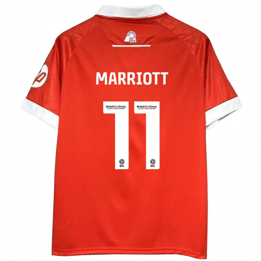 Hombre Fútbol Camiseta Jack Marriott #11 Rojo Blanco 1ª Equipación 2024/25 Perú