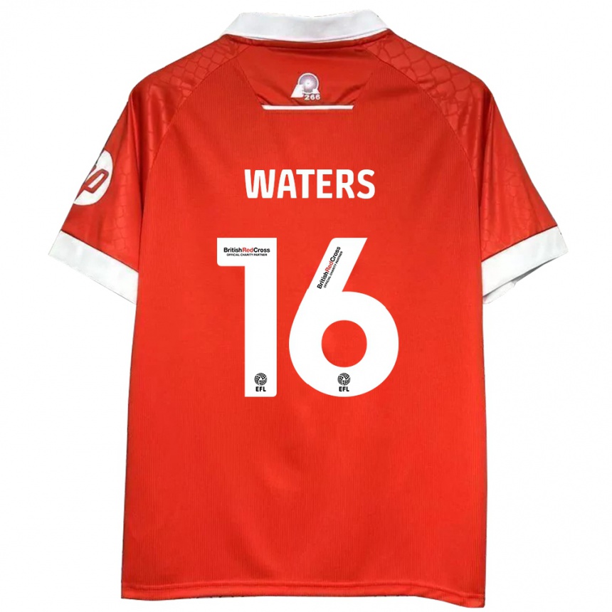 Hombre Fútbol Camiseta Billy Waters #16 Rojo Blanco 1ª Equipación 2024/25 Perú