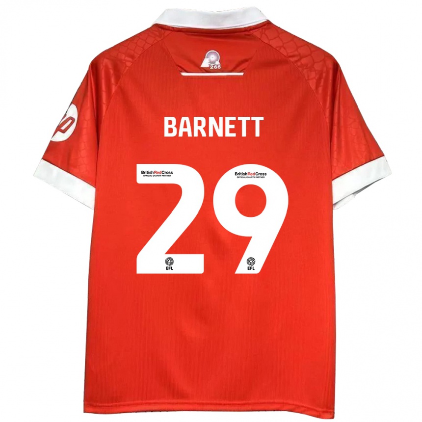 Hombre Fútbol Camiseta Ryan Barnett #29 Rojo Blanco 1ª Equipación 2024/25 Perú