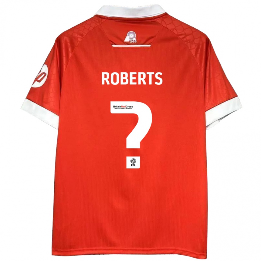 Hombre Fútbol Camiseta Hari Roberts #0 Rojo Blanco 1ª Equipación 2024/25 Perú