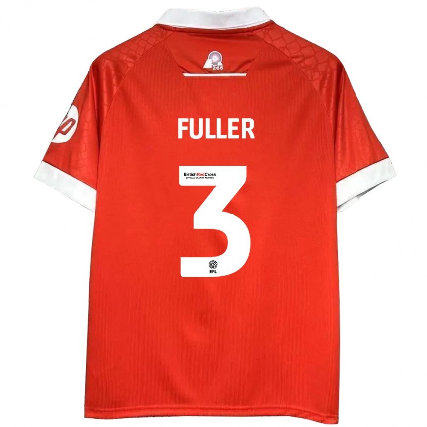 Hombre Fútbol Camiseta Olivia Fuller #3 Rojo Blanco 1ª Equipación 2024/25 Perú