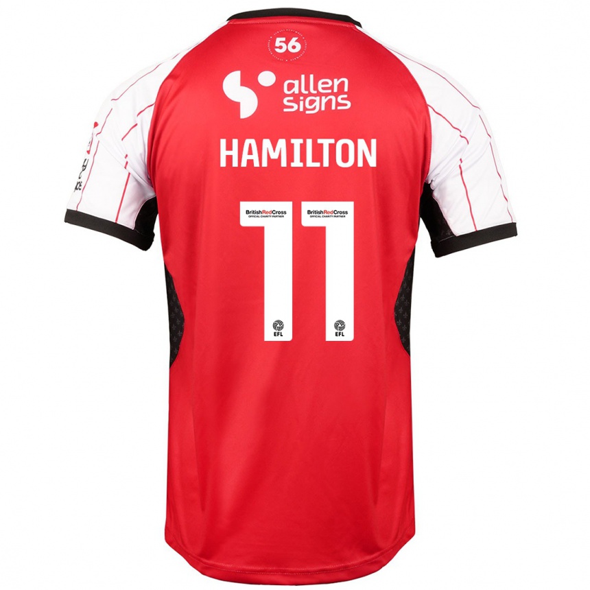 Hombre Fútbol Camiseta Ethan Hamilton #11 Blanco 1ª Equipación 2024/25 Perú