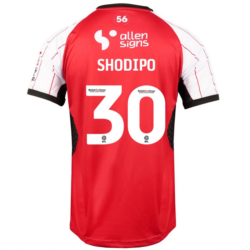 Hombre Fútbol Camiseta Olamide Shodipo #30 Blanco 1ª Equipación 2024/25 Perú