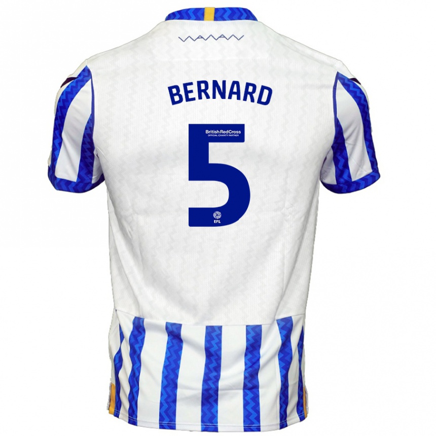 Hombre Fútbol Camiseta Di'shon Bernard #5 Azul Blanco 1ª Equipación 2024/25 Perú