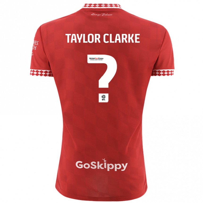 Hombre Fútbol Camiseta Omar Taylor-Clarke #0 Rojo 1ª Equipación 2024/25 Perú