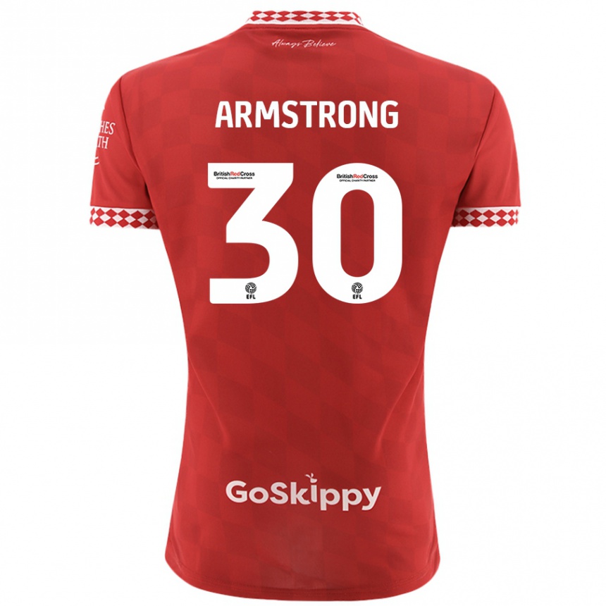 Hombre Fútbol Camiseta Sinclair Armstrong #30 Rojo 1ª Equipación 2024/25 Perú