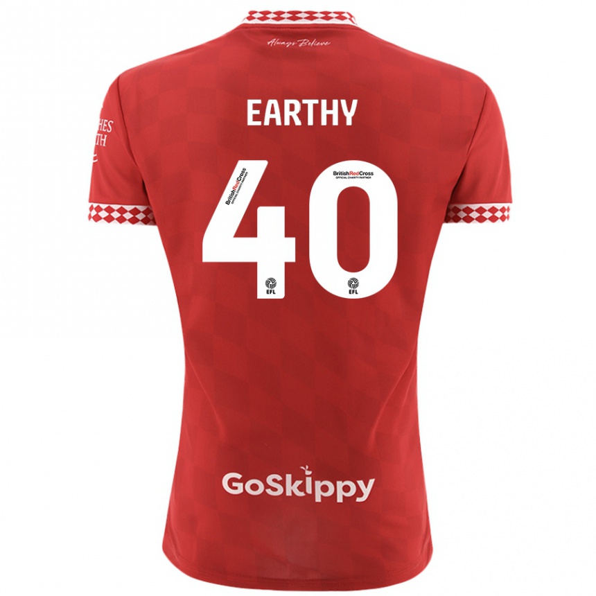 Hombre Fútbol Camiseta George Earthy #40 Rojo 1ª Equipación 2024/25 Perú