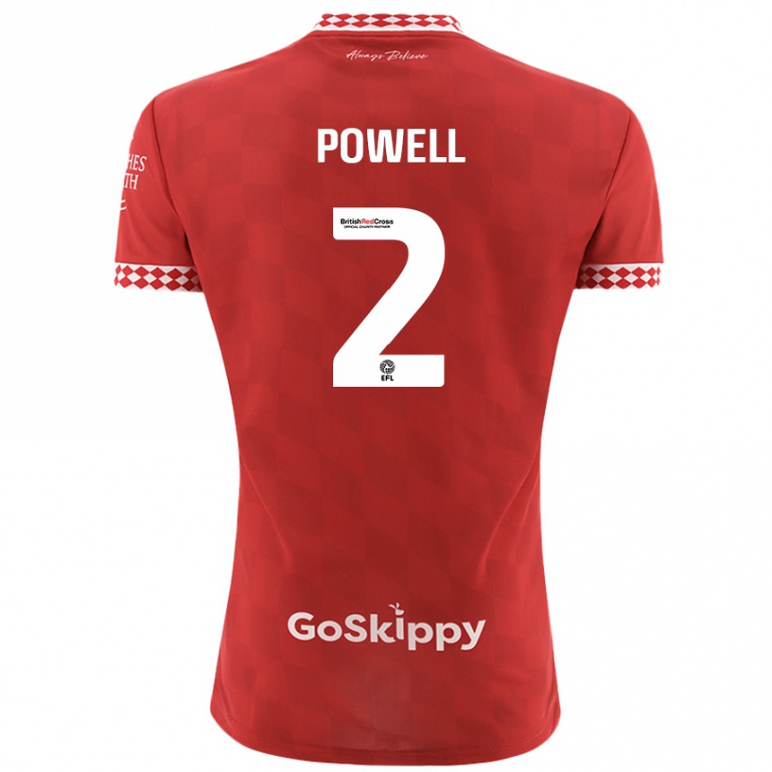 Hombre Fútbol Camiseta Ella Powell #2 Rojo 1ª Equipación 2024/25 Perú